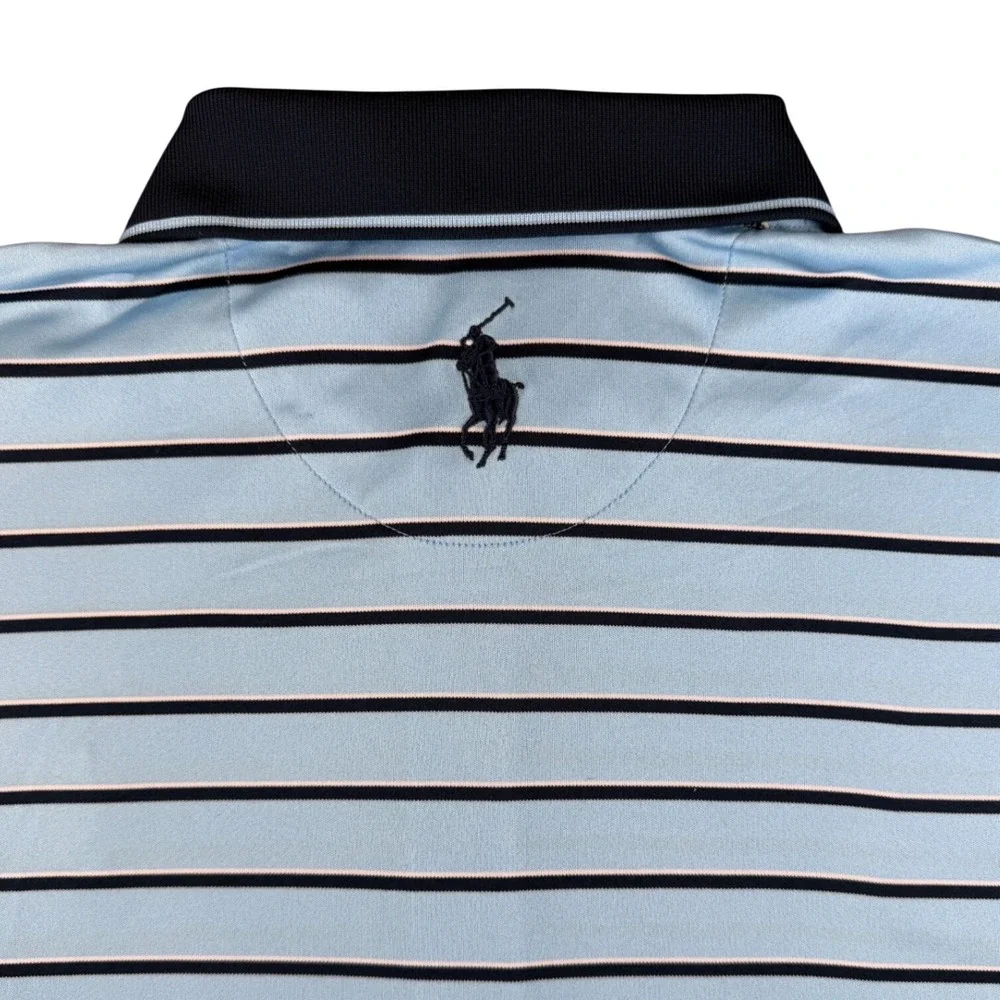 Polo Ralph Lauren Golf Polo‎ Men Large Blue Striped Torrey Pines 121st US Open